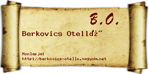 Berkovics Otelló névjegykártya